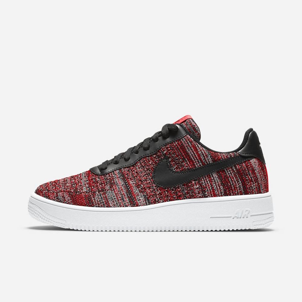 Sneakers Nike Air Force 1 Flyknit 2.0 Rouge 7035-219 University Red/Wolf Grey/White/Black Homme | EVW-01192319